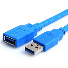 创乘 纯铜双屏蔽USB3.0高速延长线 (蓝) AM-AF 1.5m